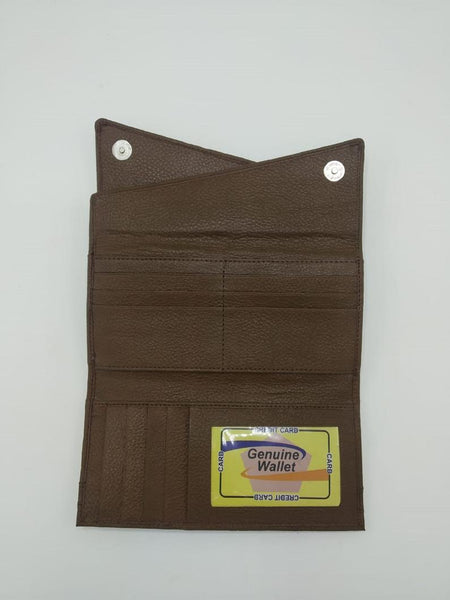 NOORA Leather Clutch  Carry Fairtrade Top grain leather Leather Wristlet Various Colors 3 fold Clutch -SJ267