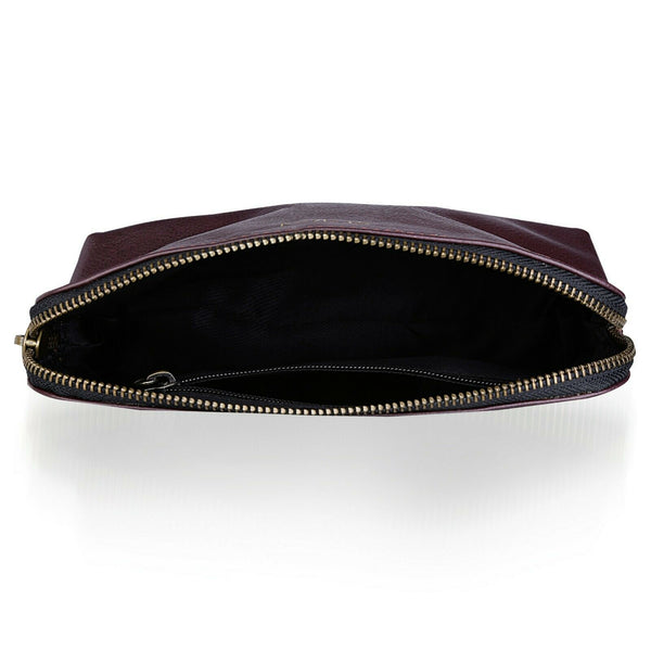 NOORA HANDMADE Genuine Leather BROWN UNISEX Travel Bags Сustom Pouch