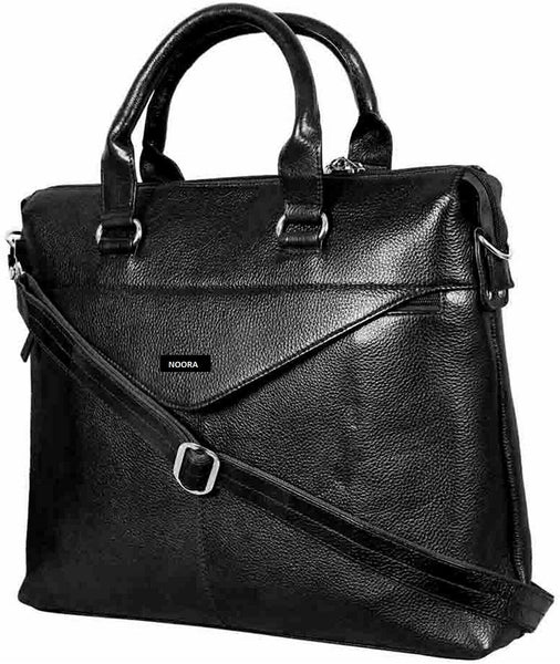 NOORA 16 inches Leather Laptop Crossbody Shoulder Messenger Briefcase Bag.WA262