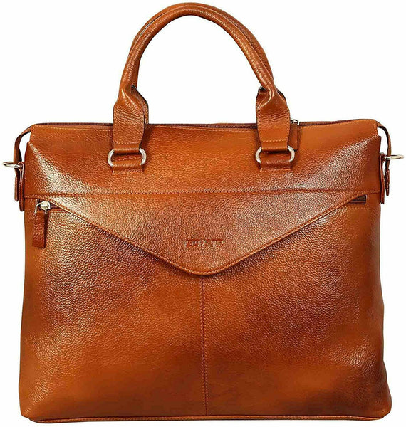 NOORA 16 inches Leather Laptop Crossbody Shoulder Messenger Briefcase Bag.WA266