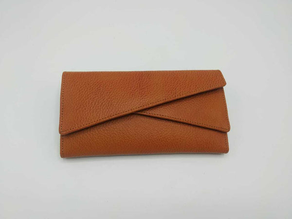 Noora Tan Quilted Lambskin Leather Classic WOC Handmade Clutch Bag QD 554
