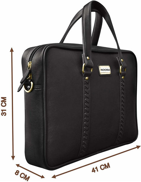 NOORA Men Genuine Leather Bag Laptop Handbag Business Shoulder Male Bag WA231