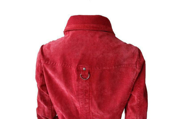 Women's Red Suede Jacket | Red Suede Jacket | Noora International