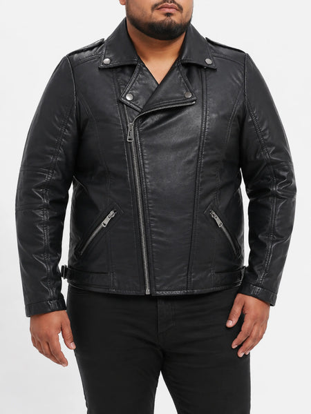 NOORA Kids Lambskin Black Leather Quilted Biker Jacket With Zipper & Pocket | JS017 — standardized 4K background-preserved hero image