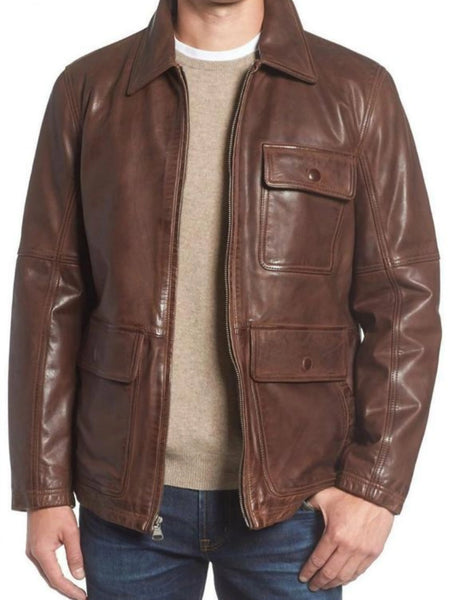 NOORA Men's Real A2 Flight Pilot Bomber Distressed Antique — standardized 4K background-preserved hero image
