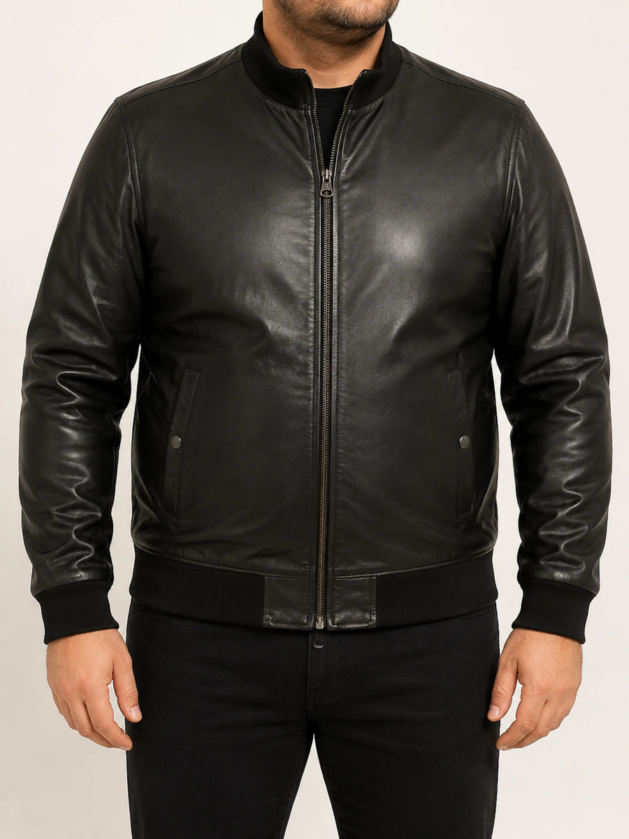 Men's Real Hot Biker Cafe Racer Real Leather Slim Fit Jacket
