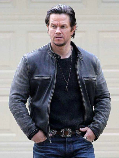 NOORA DADDY'S HOME MARK WAHLBERG DISTRESSED BLACK RUBB OFF LEATHER JACKET NI-8 — standardized 4K background-preserved hero image