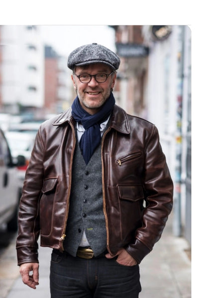 Noora Mens colour Brown A2 Real Boda Lamb Skin Slim fit Leather Jacket S832 — standardized 4K background-preserved hero image