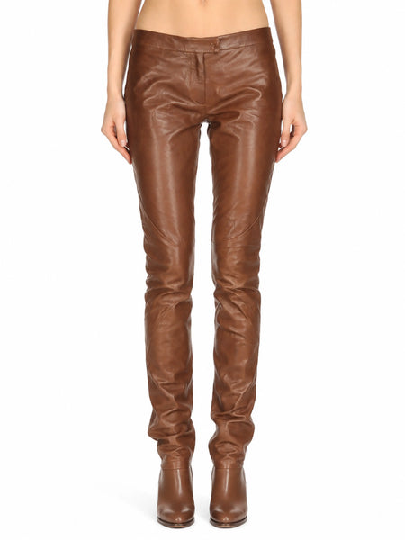 Women's leather pants from waist to footwear — 2880 × 3840 studio hero — Noora International