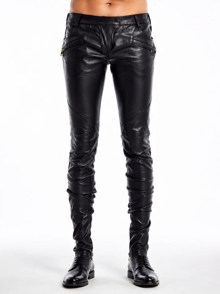 Men's leather pants from waist to footwear — 2880 × 3840 studio hero — Noora International