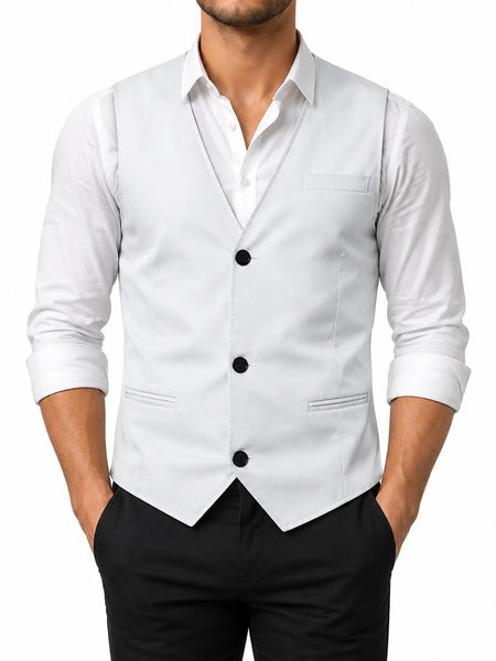 Men's leather vest on male model — 2880 × 3840 studio hero — Noora International