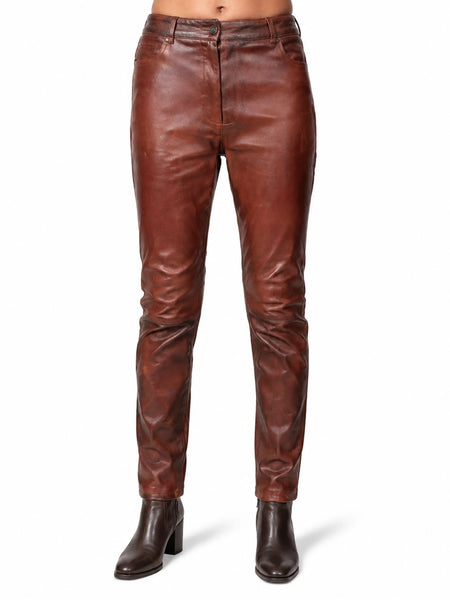Women's leather pants from waist to footwear — 2880 × 3840 studio hero — Noora International