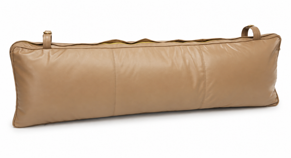 Beige customized leather headboard cover