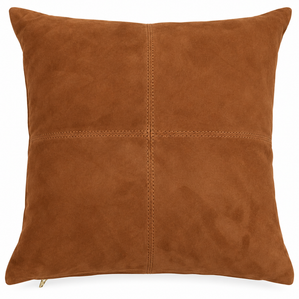 Brown Suede Leather Cushion Cover Decorative Square Throw Pillow