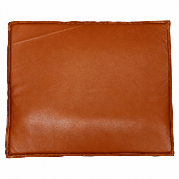 Lambskin Leather TAN SQUARE CHAIR PAD | Dining Seat Pad for Home and Office | Housewarming Gifts