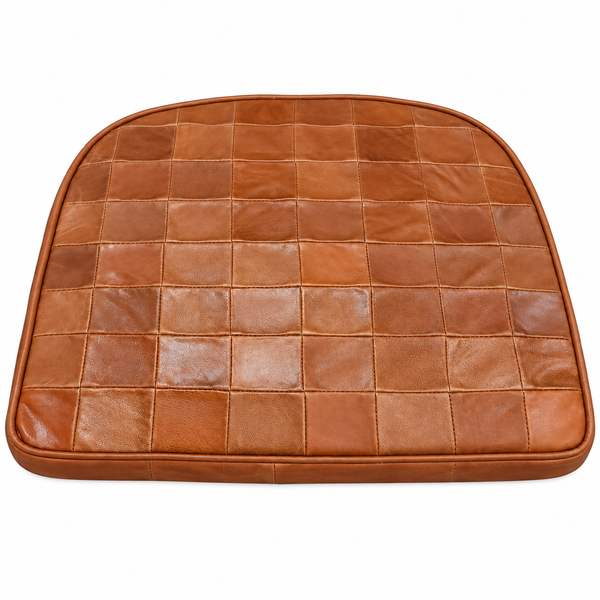 Leather Seat Cushion Antique Brown Tolix Meditation Dining Pad – view 2