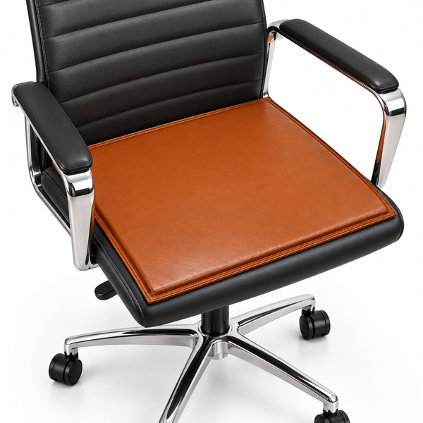 Lambskin Leather TAN SQUARE CHAIR PAD | Dining Seat Pad for Home and Office | Housewarming Gifts