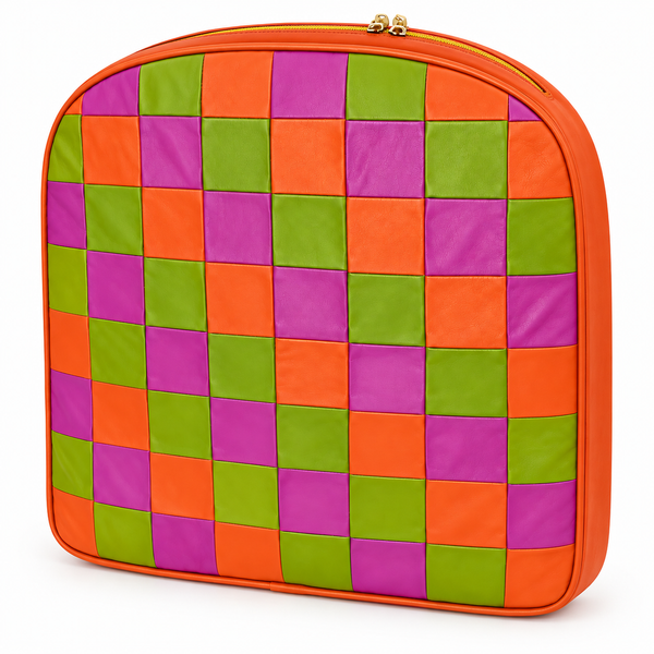 Leather Seat Cushion Foam Insert Tolix Orange Pink Green Colors – view 3