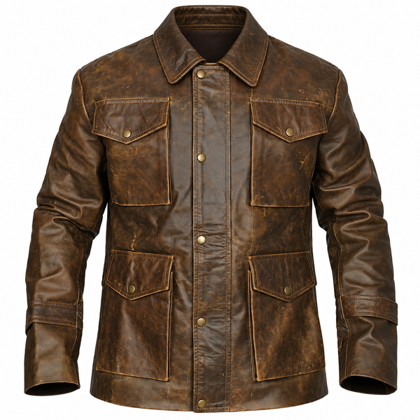 Men's Super natural Dean Winchester Distressed Antique Brown Lambskin Leather Jacket Halloween Cost