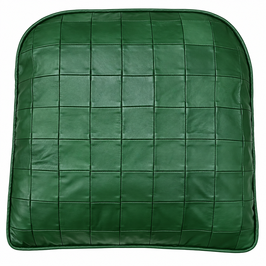 Green Tolix Leather Cushion Insert Seat Cover Piping Chair Pad
