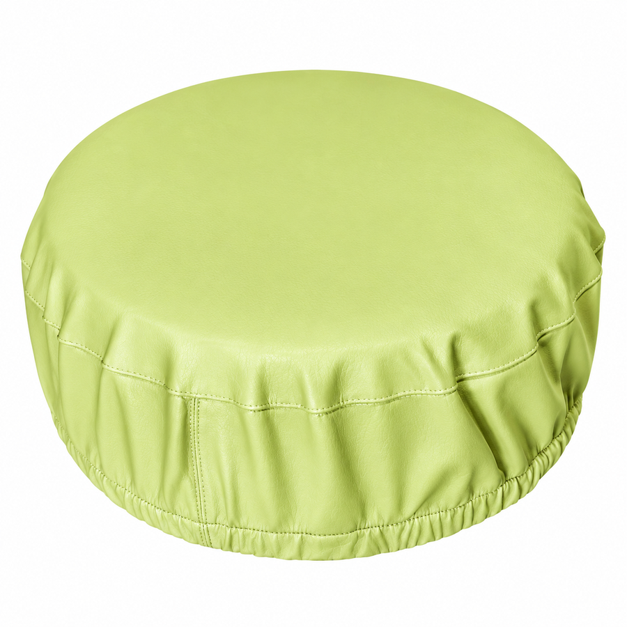 Light Green Barstool Leather Cover Embroidery Seat Furniture Protector