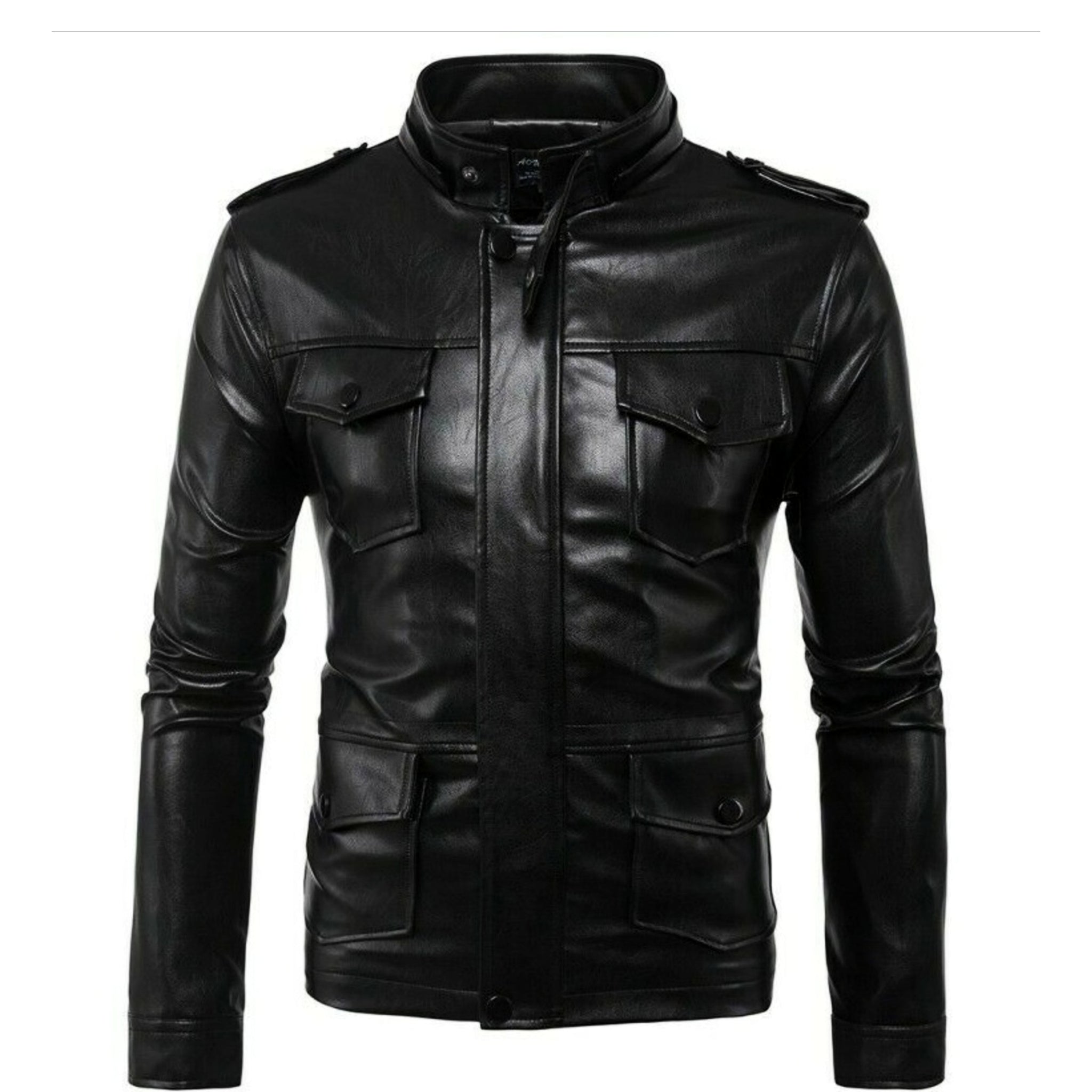 Noora Mens Hooded Leather Jacket Black Fitted Stylish Sports Real Black Color Leather Jacket WA530