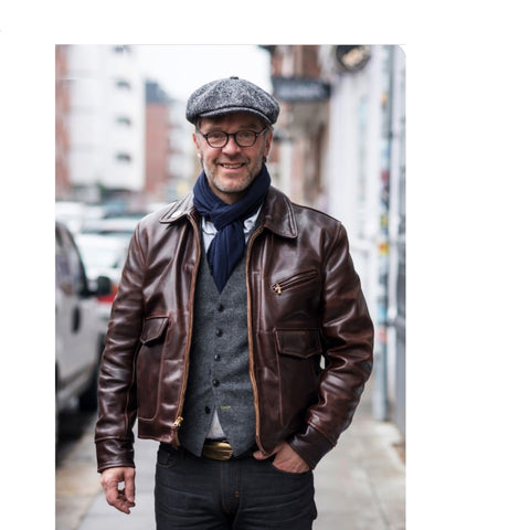 Noora Mens colour Brown A2 Real Boda Lamb Skin Slim fit Leather Jacket S832