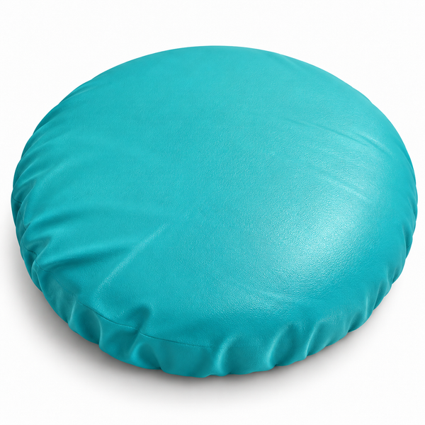 Leather Round Bar Stool Cover Turquoise Furniture Protector Footstool