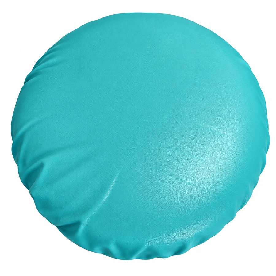 Leather Round Bar Stool Cover Turquoise Furniture Protector Footstool – view 2