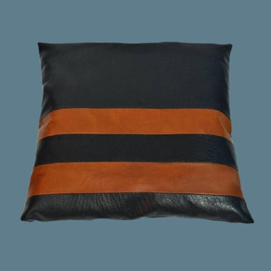 Copy of Noora LAMBSKIN Leather TAN ROUND Cushion Cover, Handmade Leather Cushion Covers, Soft Leather Round Pillow, Living & Home Decor, Throw Case Cover | RTS08