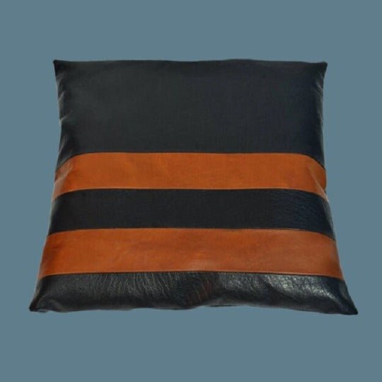 Copy of Noora LAMBSKIN Leather TAN ROUND Cushion Cover, Handmade Leather Cushion Covers, Soft Leather Round Pillow, Living & Home Decor, Throw Case Cover | RTS08 - Noora International