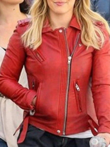 Noora Women's Stylish Antique Red Leather Jacket,  Celebrity Movie Jacket, Western Clubbing Party Jacket — standardized studio hero