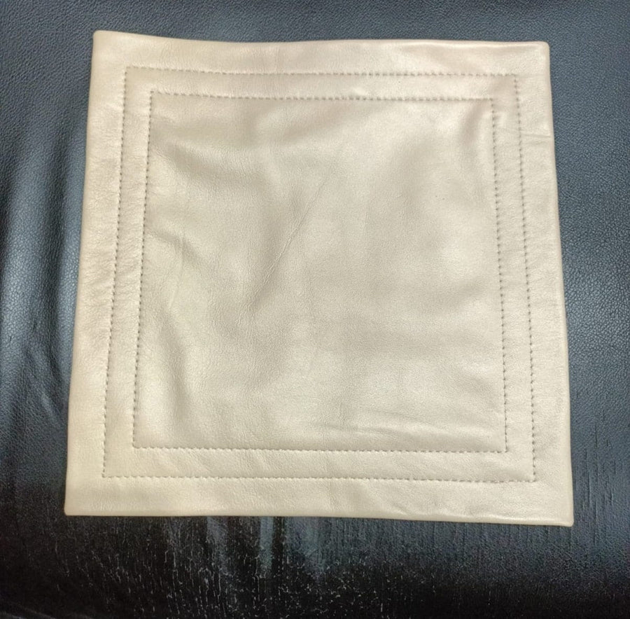 Beige Headrest Recliner Furniture Protector Leather Cover