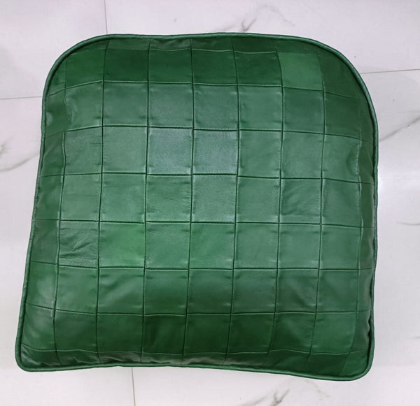 Green Tolix Leather Cushion Insert Seat Cover Piping Chair Pad – view 2