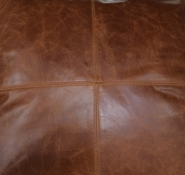 Leather Antique Brown Color Cushion Cover Handmade Soft Genuine Leather Pillow Case