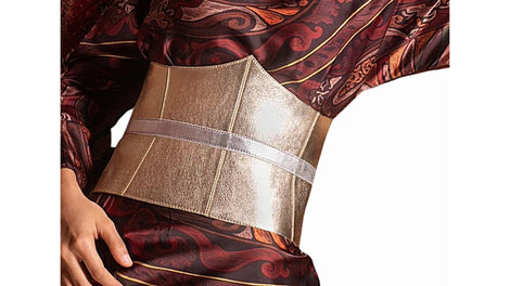 Women Obi Gold Silver Waist Belt Leather Fashion Statement Belt