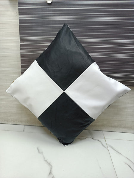 Real Lambskin Leather Pillow Cushion Cover Patchwork Decorative Throw Case