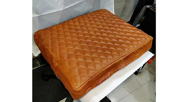 Burnt Orange Square Diamond Quilted Bench Seat Cushion Cover – view 2