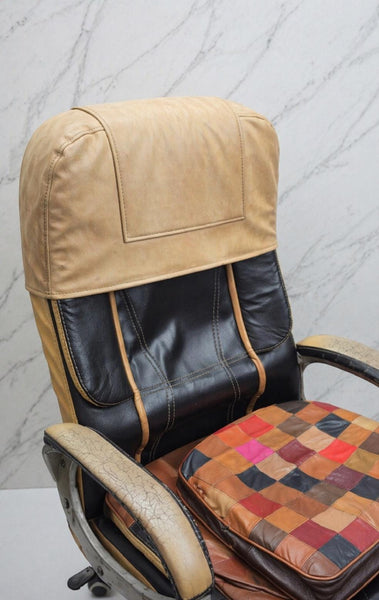 ANTI-SLIP Removable Leather Headrest Cover for Boss Chair