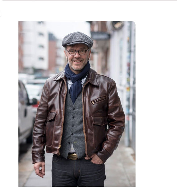 Noora Mens colour Brown A2 Real Boda Lamb Skin Slim fit Leather Jacket S832 - Noora International