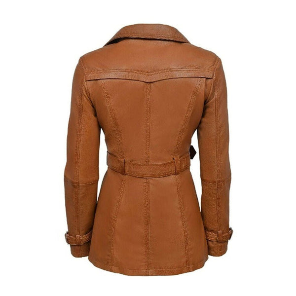 NOORA New Stylish LAMBSKIN Soft Leather Women TAN Genuine - Noora International