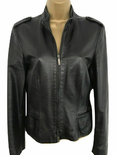 Noora New Women Lambskin Leather Stylesh  Biker Modern Jacket  L20 — standardized leather jacket hero