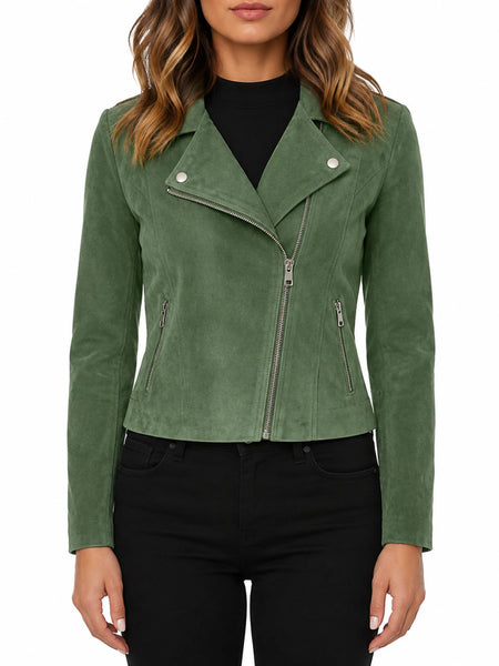 NOORA Women Ladies Leather Jacket Coats Zip Up Biker Flight Casual BS -104 — standardized hero