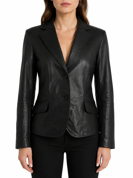Noora Womens Ladies Real Soft Leather Racing Style Biker Jacket NEW L5 — standardized studio hero