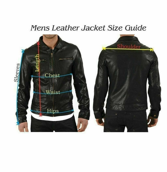 Noora Genuine Lambskin Leather Men's Black Biker Jacket Cafe Racer Riding Slim Fit With Zipper Jacket & Pocket JS012