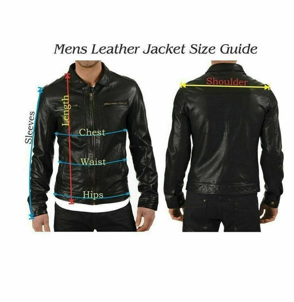 NOORA Mens Vintage Real Leather Biker Jacket Cross Zip Retro Style All Size S1