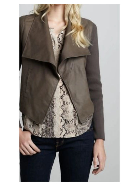 Women's Brown Leather Jacket ST0347 — standardized 2880×3840 hero