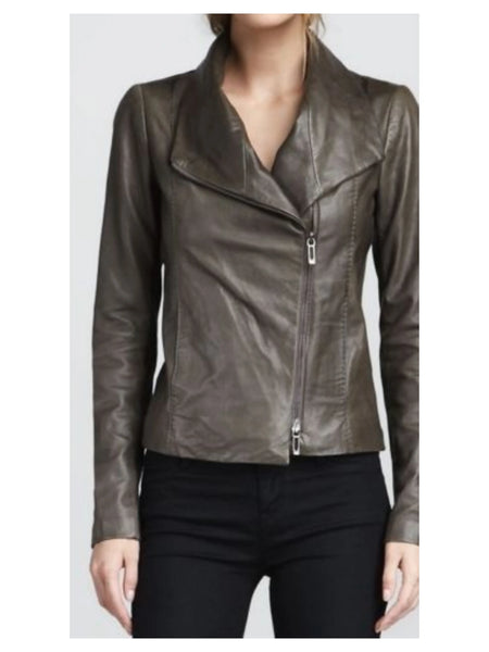 Women's Grey Biker Jacket ST0315 — standardized 2880×3840 hero