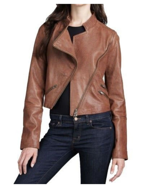 Women's Rust-Biker Jacket ST0283 — standardized 2880×3840 hero