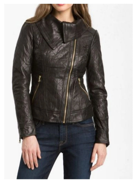 Women's Textured Leather Jacket rt7895 — standardized 2880×3840 hero